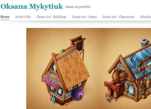Oksana Mykytiuk 游戏UI设计师网站