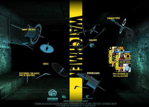 Watchmen Motion Comic 动感深色创意齿轮网站