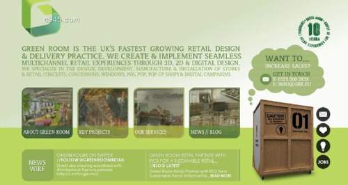 Green Room Retail HTML5创意滚屏酷站