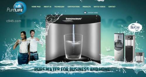 国外一销售纯净水的动感FLASH站