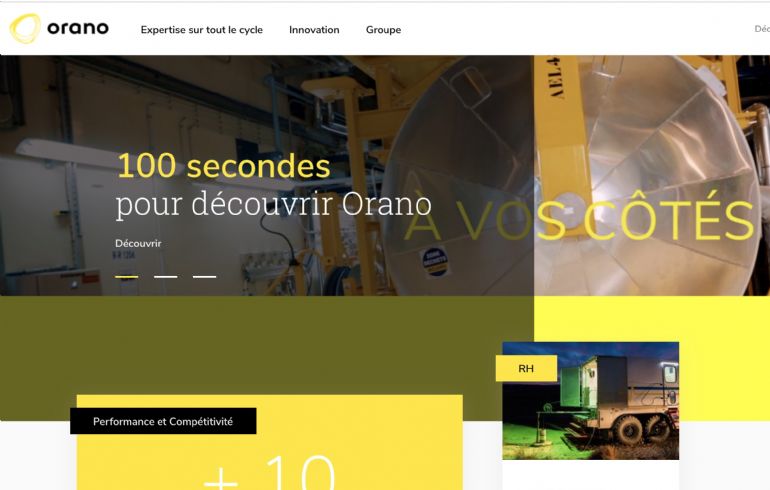法国orano HTML5交互网站