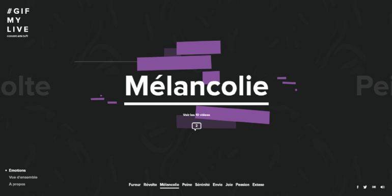Gifmylive | Mélancolie 艺术演唱会HTML5交互网站