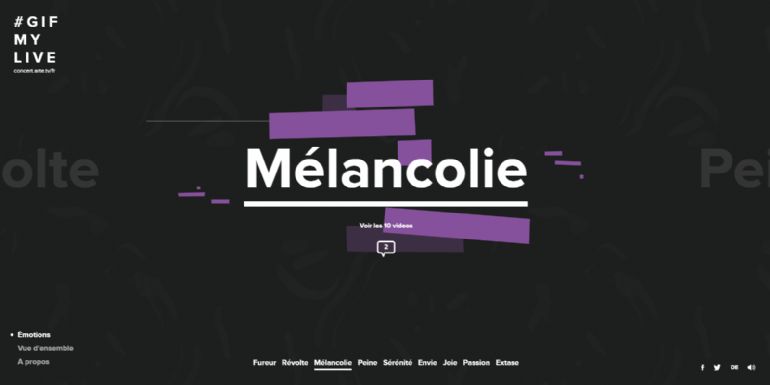 Gifmylive | Mélancolie 艺术演唱会HTML5交互网站