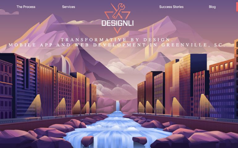 Designli - 应用和Web设计开发公司官方卡通矢量风格网站