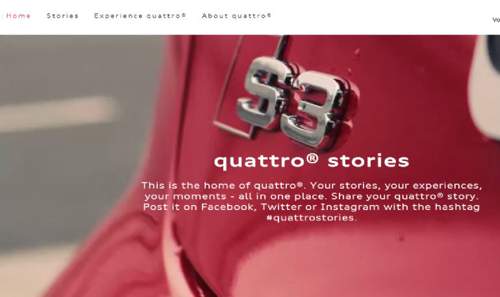 quattro® stories 奥迪-HTML5视频交互酷站