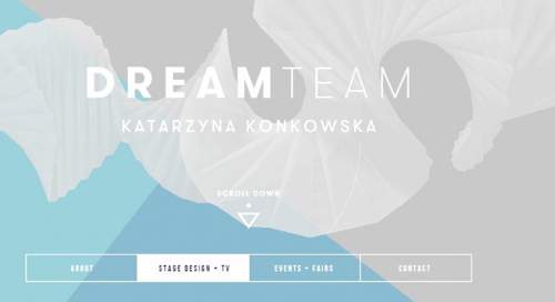 舞台设计+ TV梦之队  Katarzyna Konkowsk 动感的HTML5动画特效交互网站