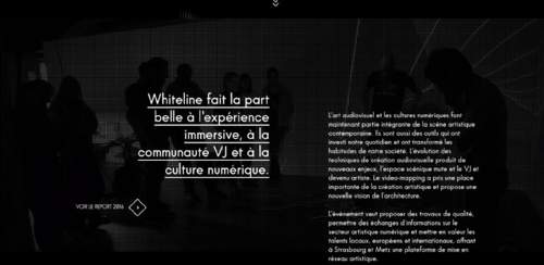 Whiteline Festival - 黑色单页活动专题交互网站