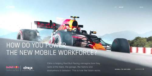 基于Unity3D引擎开发的3D网站Red Bull Racing + Citrix
