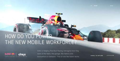 基于Unity3D引擎开发的3D网站Red Bull Racing + Citrix