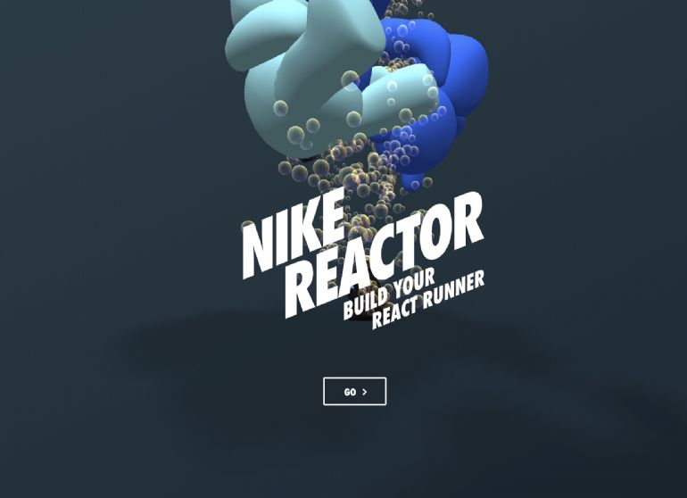 Nike React-耐克产品宣传营销酷炫3D交互网站