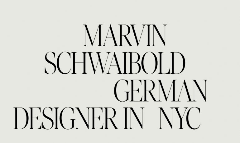 Marvin Schwaibold - 在纽约的德国视觉设计师个人网站