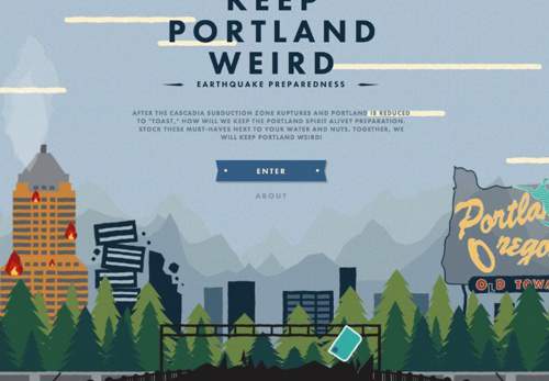 Keep Portland Weird: Brunch - SVG矢量卡通交互网站