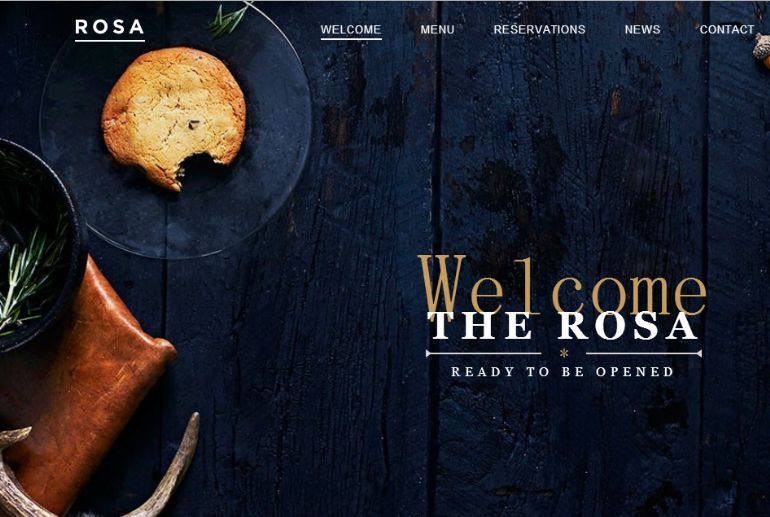 ROSA-一个精致的主题餐厅官方酷站