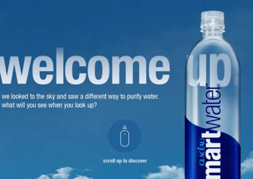 glacéau smartwater 纯净水-HTML5+3D蓝色交互酷站