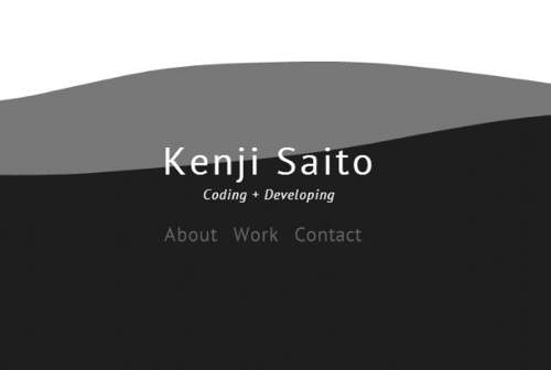  Kenji Saito HTML5特效酷站