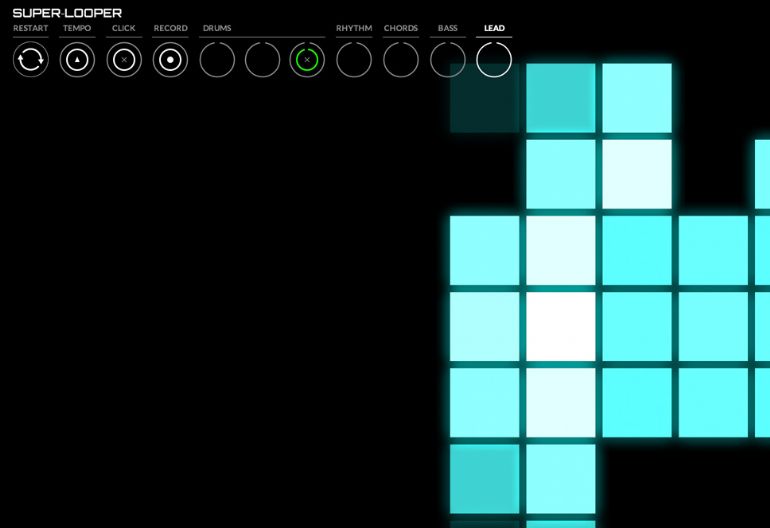 SUPER-LOOPER 很酷和有趣的音乐制作应用程序-HTML5交互式酷站