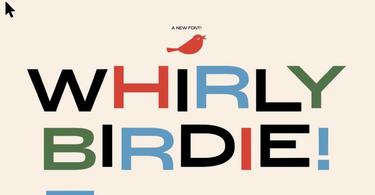 Whirly Birdie - Variable Font - 可定制的字体-卡通交互官网