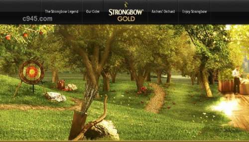 Strongbow Gold 黄金色高质感网站