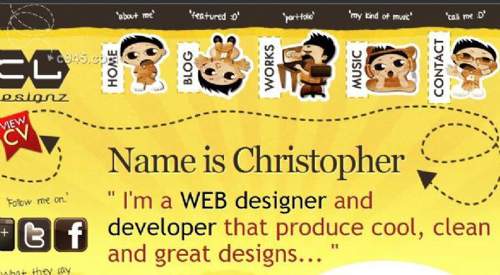 CL DESIGNZ -国外网页设计师的个人官方手绘可爱卡通网站