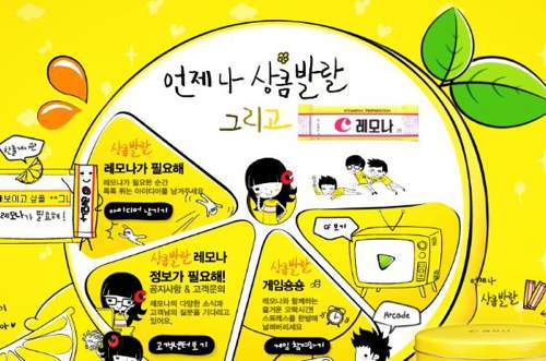 韩国护肤品可爱手绘黄色卡通酷站