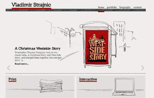 Vladimir Strajnic 线条简洁手绘网站