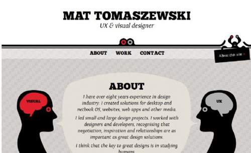 视觉设计师Mat Tomaszewski 个人网站