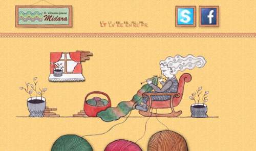 Midara 桔黄色手绘网站
