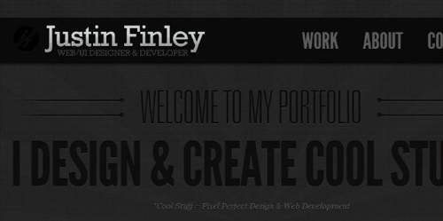 网页设计师Justin Finley个人网站