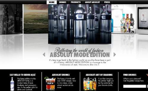 The official ABSOLUT website - 3D饮料展示