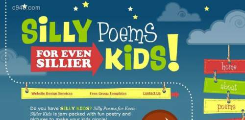 Silly Poems for Even Sillier Kids  可爱儿童HTML5网站